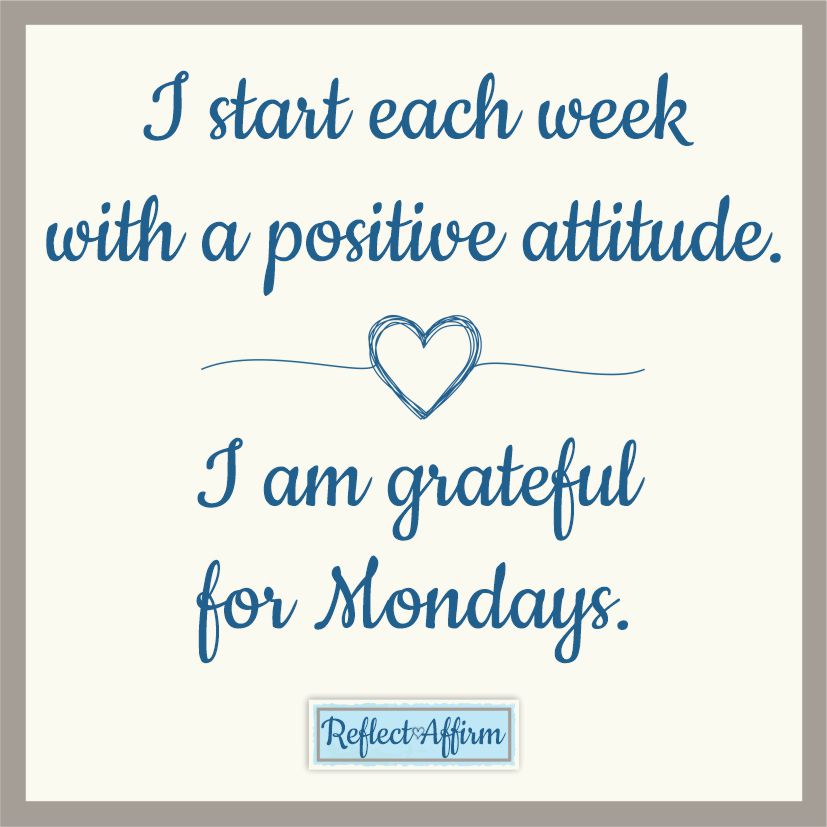 Work on changing your mindset with this positive Monday affirmation. Set the tone for the week and help to improve your mood.
