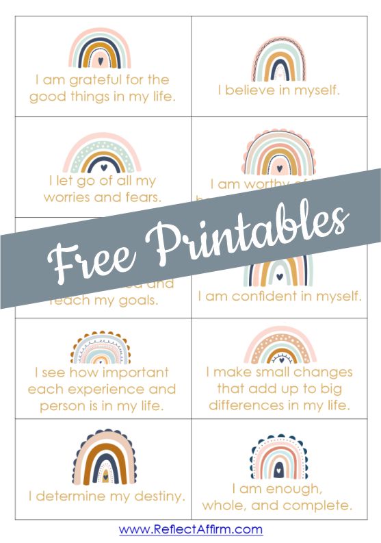 Unlock your true potential and achieve your goals with a little help from this FREE printable affirmation cards PDF.